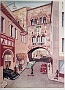 Cartoline ed etichetta per valigie Albergo Zaramella (Oscar Mario Zatta) 1